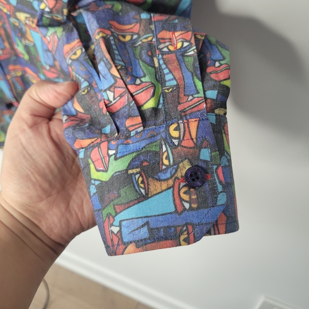 Franco Negretti shirt with cubist face print - Picture 7 of 11